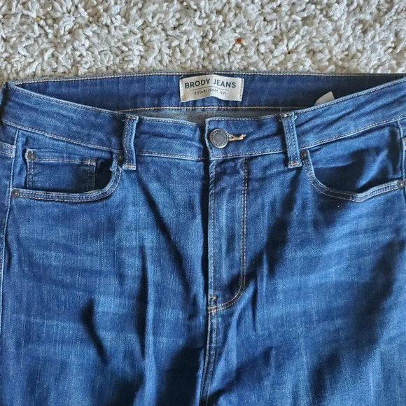 Brody Jeans Skinny Ultra High Rise Dark Blue Denim Jeans (29) - Picture 3 of 6